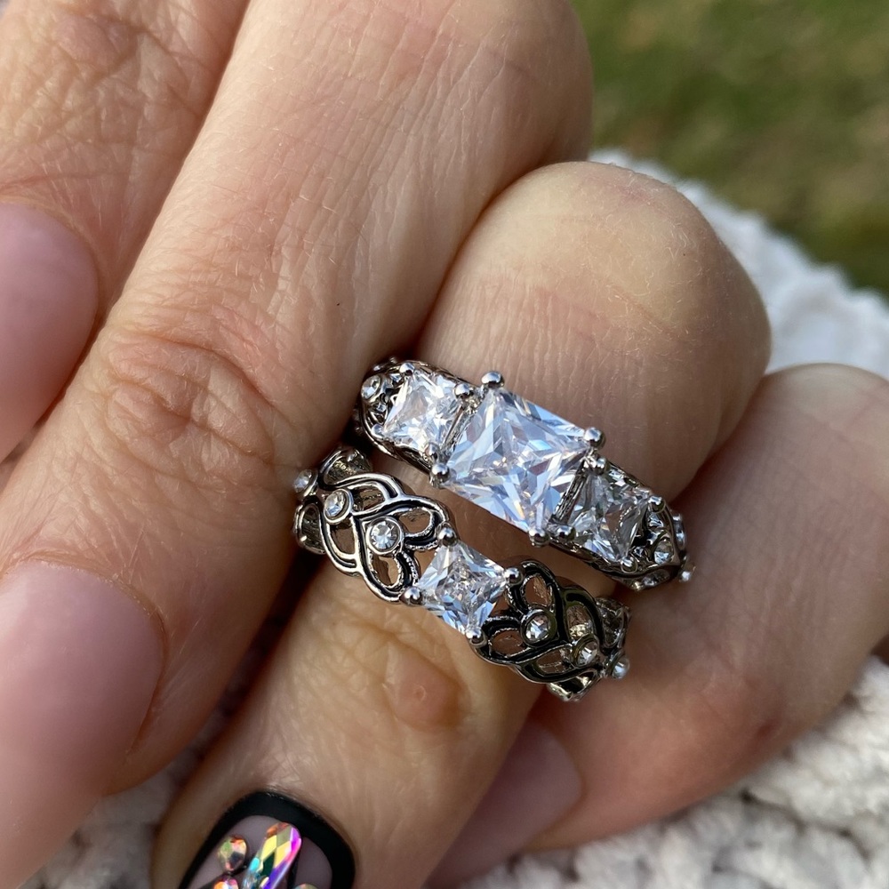 925 Sterling Silver 💎 Wedding Engagement Ring - Picture 9 of 11